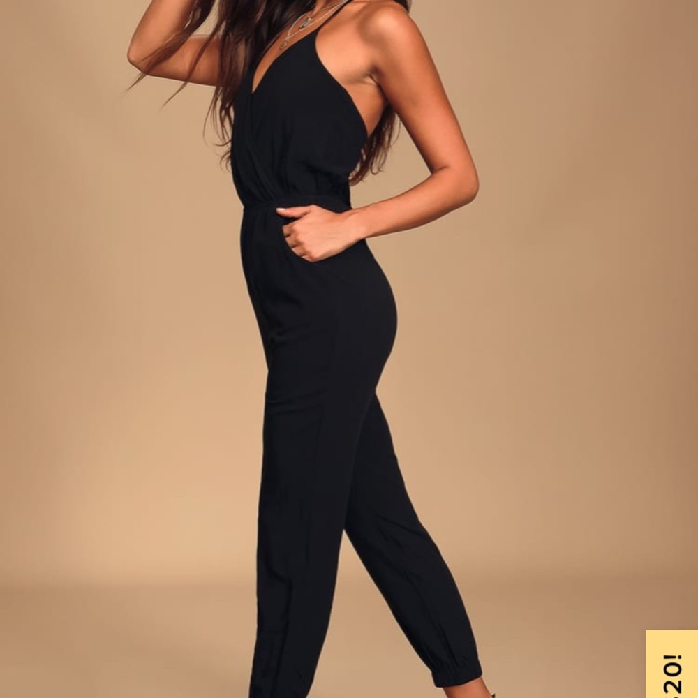 Black halter jumpsuit